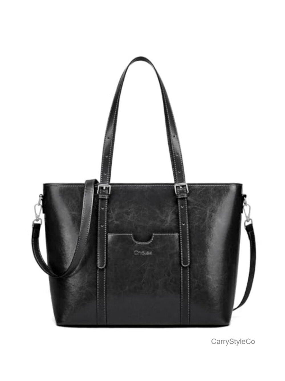 Genuine Leather Satchel Handbag Laptop Tote Crossbody Purse